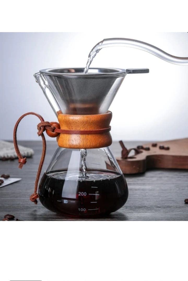 Chemex Glass Coffee Maker with Stainless Steel Filter